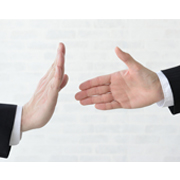 Business man's hand refusing shaking hands
