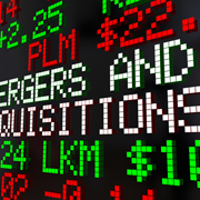 Mergers and acquisitions signboard