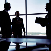 People in a meeting in an office