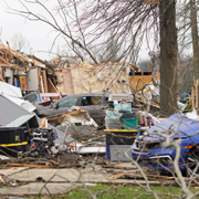 House destroyed by tornado (Photo by Andrew Spear/Getty Images)