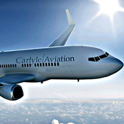 Aircraft with Carlyle Aviation branding