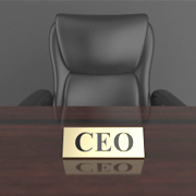 CEO sign with chair