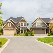 Neighborhood houses side to side