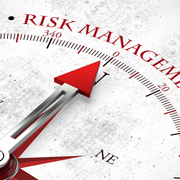 Compass pointing toward risk management