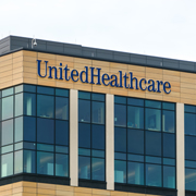 Office building with UnitedHealthcare logo on facade.