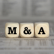 Mergers and Acquisitions initials in dice