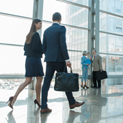 Business people walking