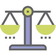 An icon of a scale of justice