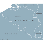 map of Belgium