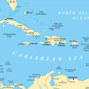 Map of Caribbean