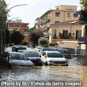 Flooded cars (Xinhua News Agency via Getty Images)