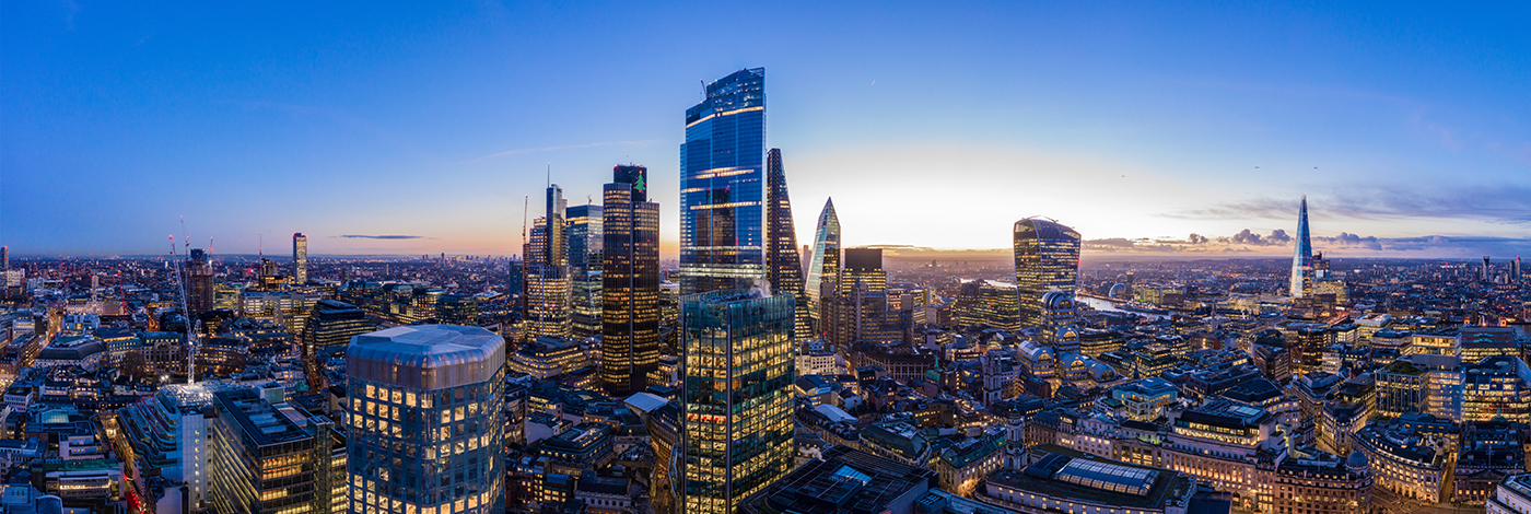 London Financial District Skyline