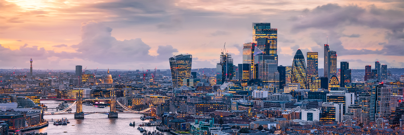 London Financial District Skyline