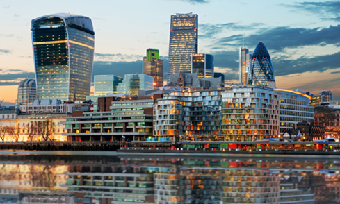London Financial District Skyline