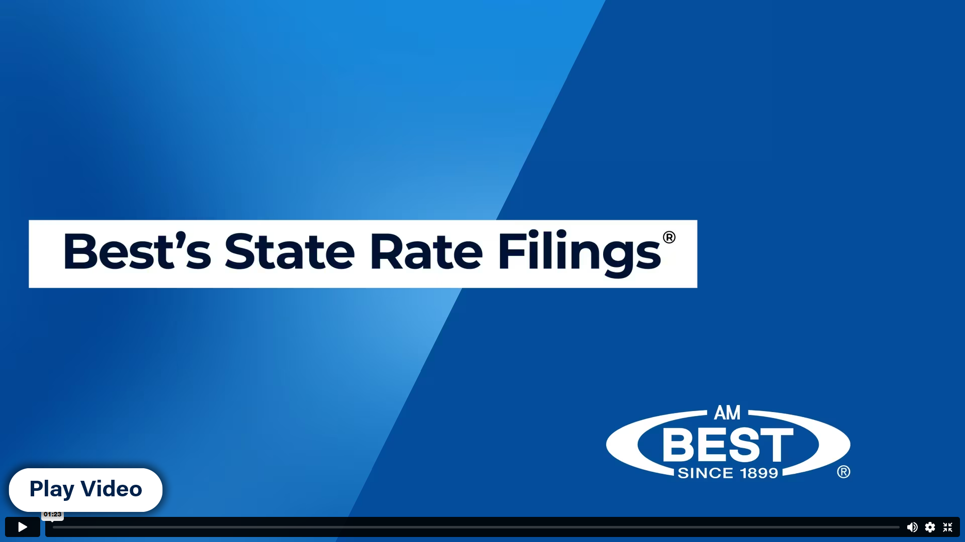 Best's State Rate Filings Video Screen
