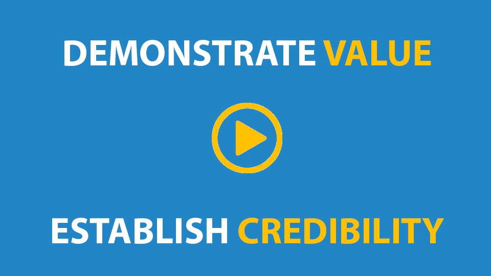Demonstrate Value Establish Credibility video icon